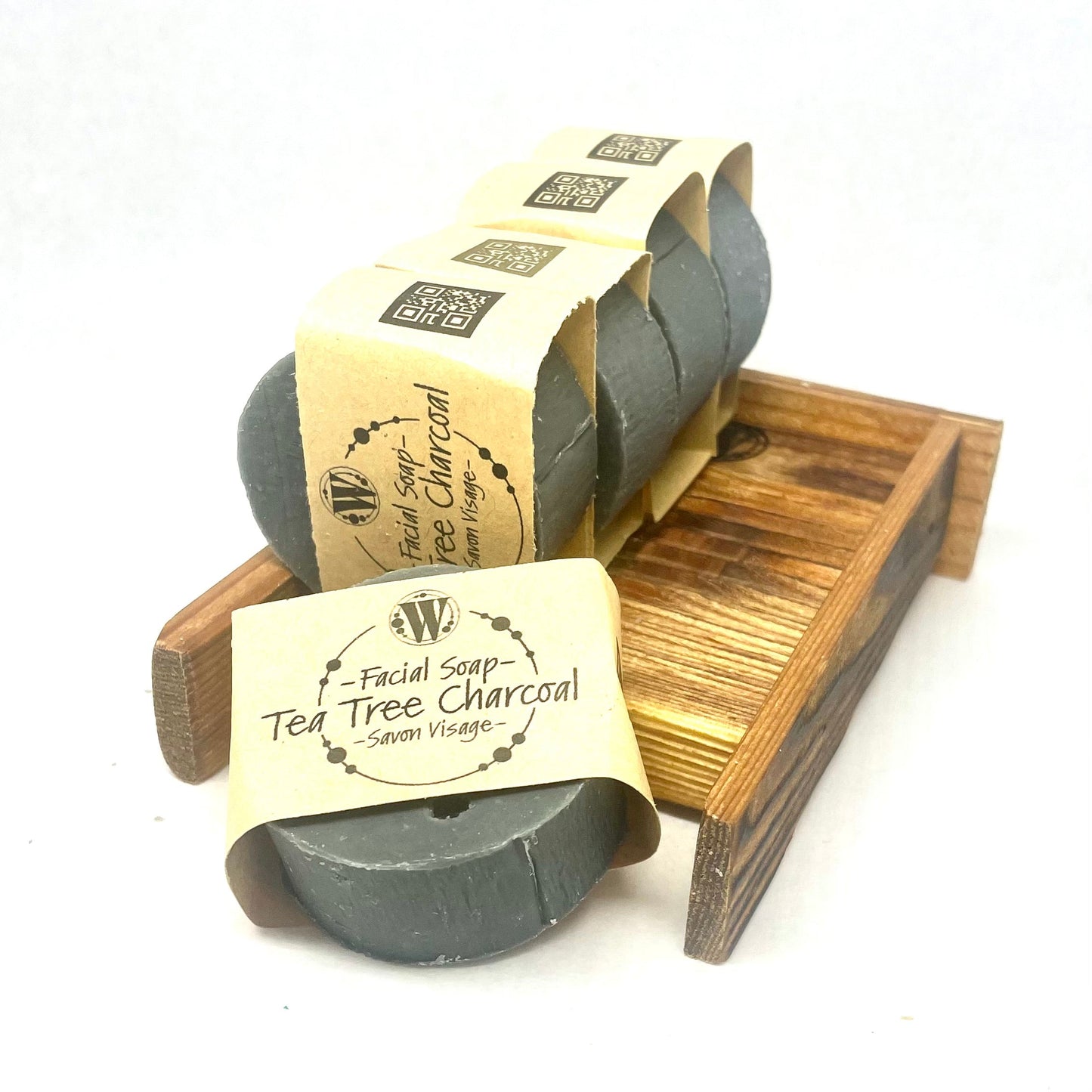 Coffret de savons pour le visage au charbon d'arbre à thé