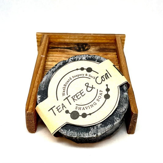 Savon à raser au charbon d'arbre à thé