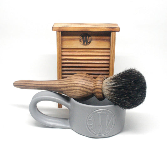 Artist's Shaving Brush Tigerwood & Black Badger