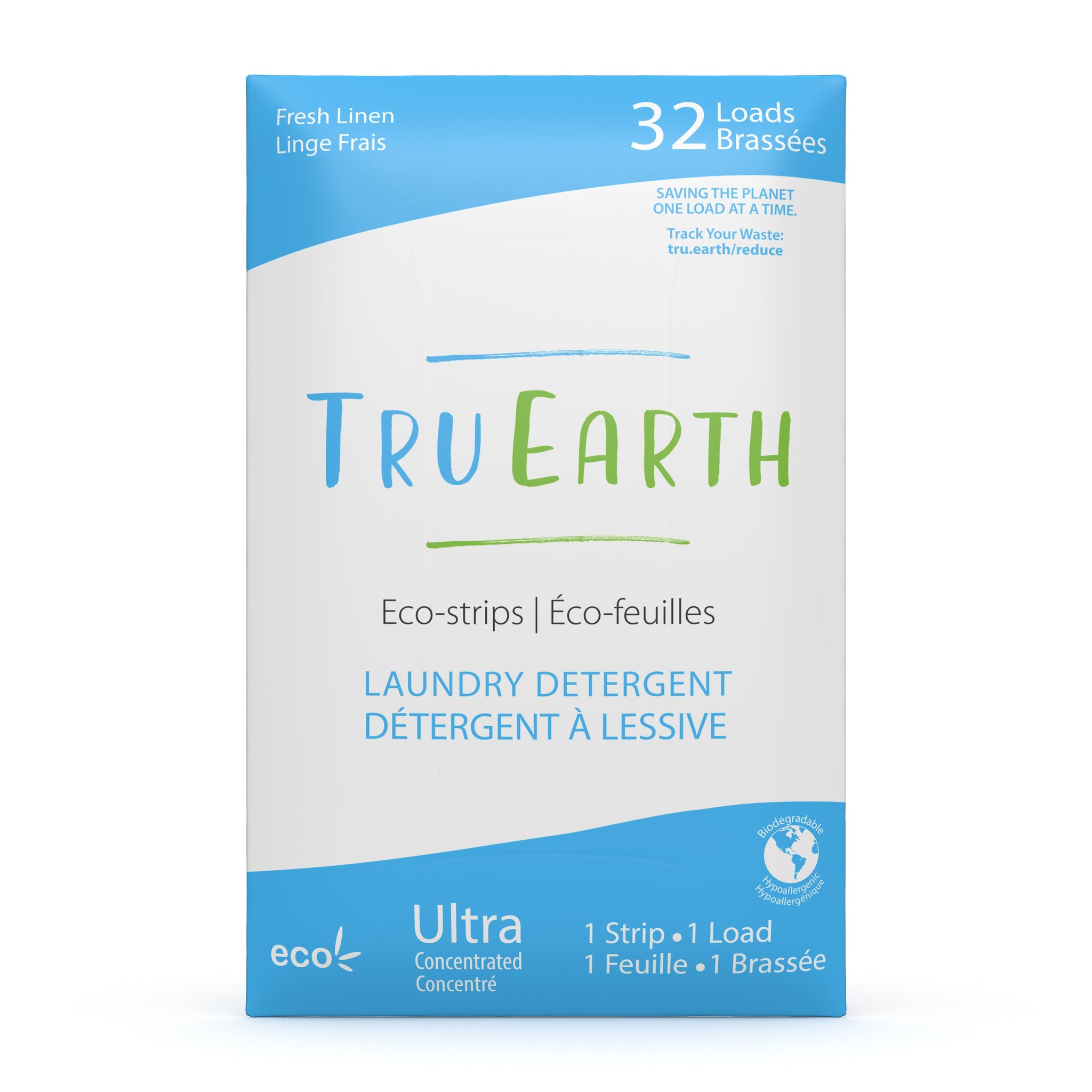 Tru Earth Eco-strips Platinum Laundry Detergent (Fresh Linen) - 32 Loads