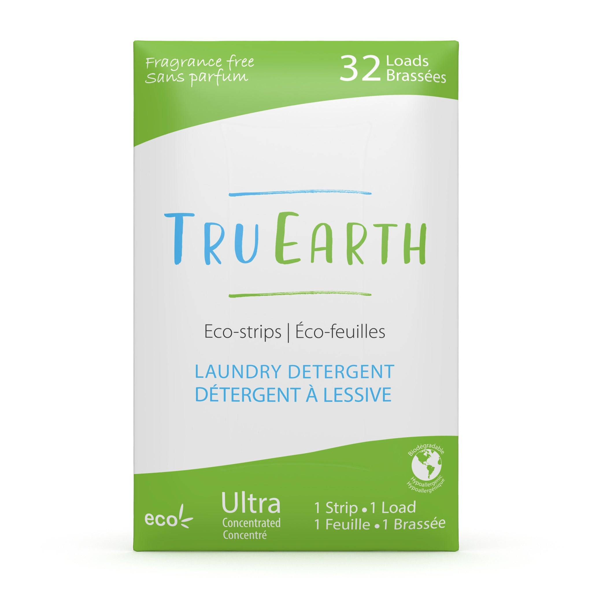 Tru Earth Eco-strips Platinum Laundry Detergent (Fragrance-free) - 32 Loads